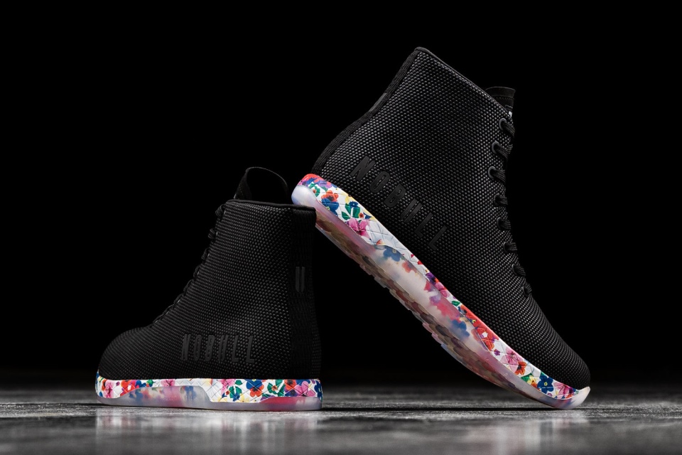 NOBULL Women's High-Top Trainer Black Daisy