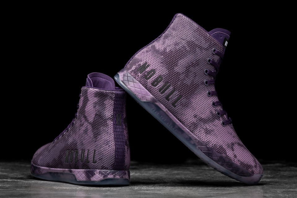 NOBULL Women's High-Top Trainer Dark Purple Tie-Dye