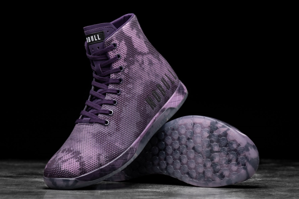 NOBULL Women's High-Top Trainer Dark Purple Tie-Dye