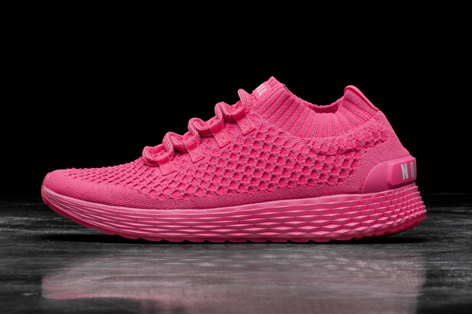 NOBULL Women's Knit Runner Neon Pink Reflective