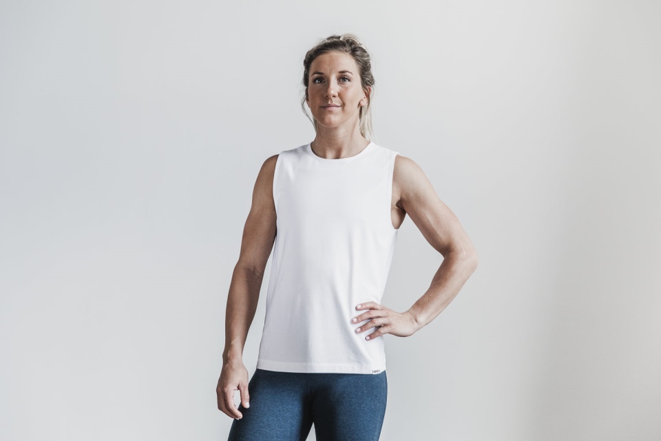 NOBULL Women's Lightweight Sleeveless Tee White