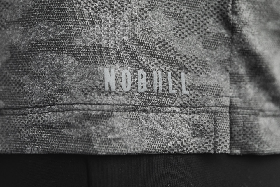 NOBULL Women's Lightweight Textured Polo (Camo) Black