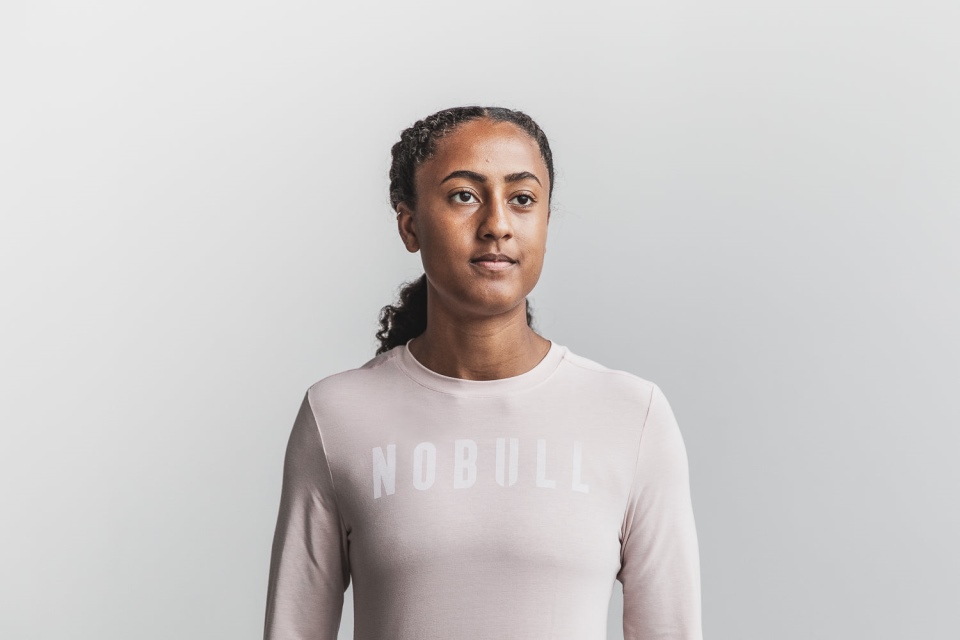 NOBULL Women's Long Sleeve Tee Dusty Rose