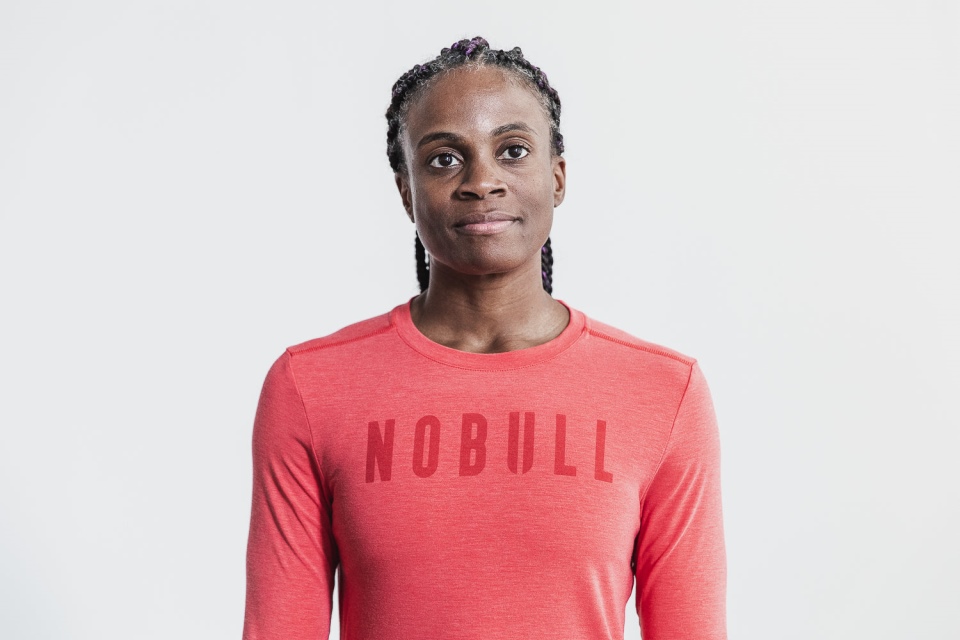 NOBULL Women's Long Sleeve Tee Red