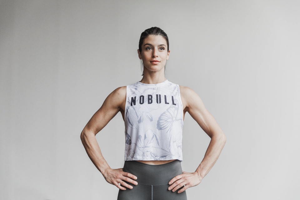 NOBULL Women's Muscle Tank (Butterfly) Grey