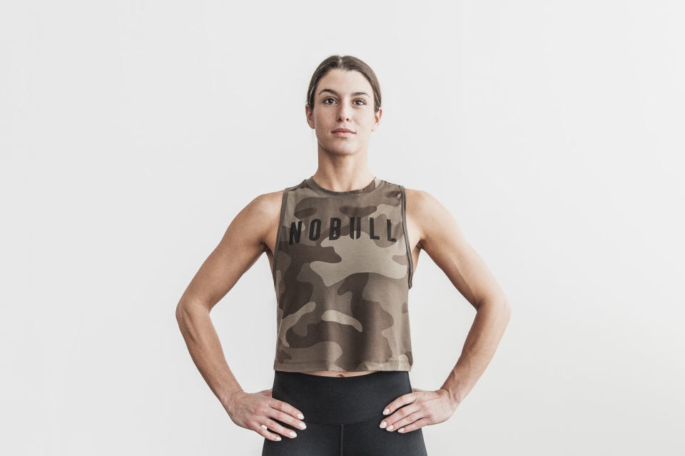 NOBULL Women's Muscle Tank (Camo) Dark