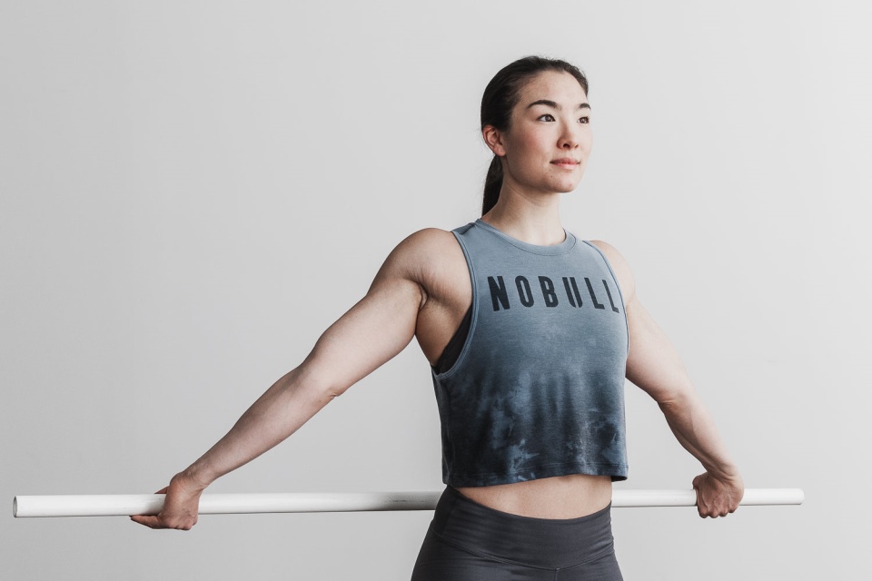 NOBULL Women's Muscle Tank (Dip-Dye) Slate