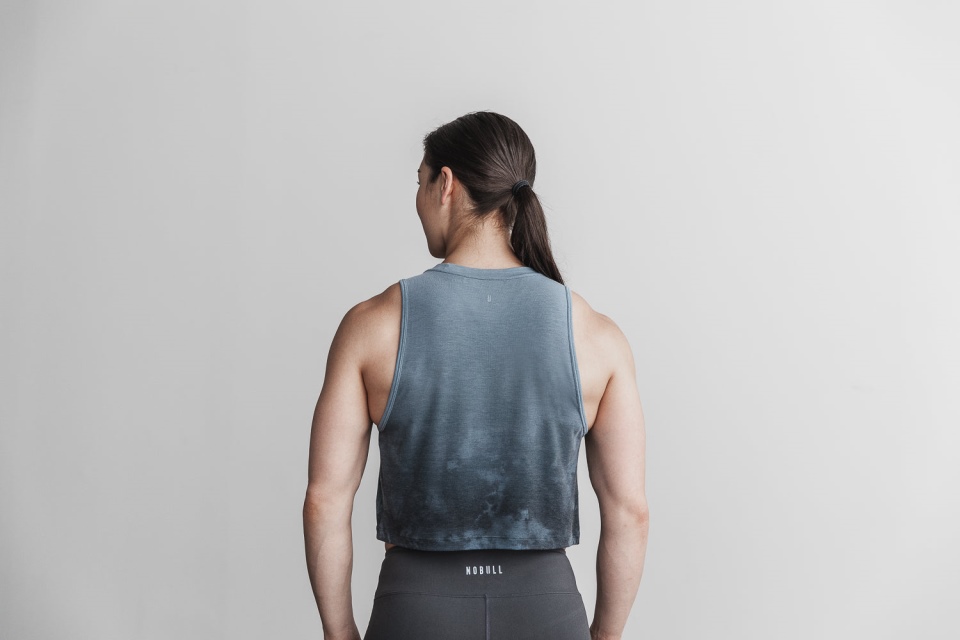 NOBULL Women's Muscle Tank (Dip-Dye) Slate