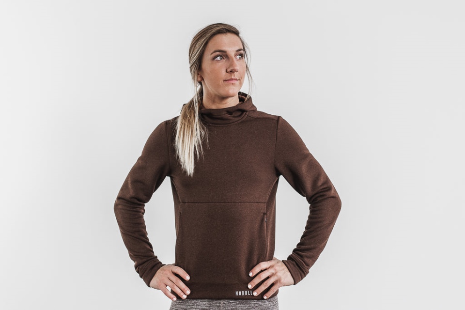 NOBULL Women's Performance Pullover Hoodie Mocha