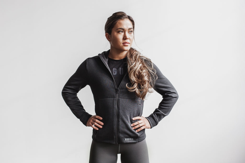 NOBULL Women's Performance Zip-Up Hoodie Graphite