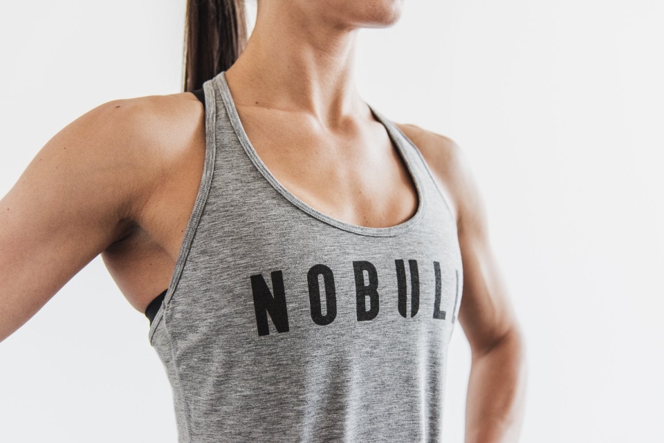 NOBULL Women's Racerback Tank (Classic Colors) Grey