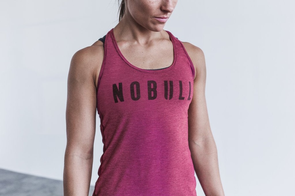 NOBULL Women's Racerback Tank (Classic Colors) Wine