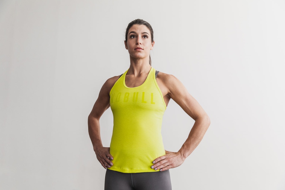 NOBULL Women's Racerback Tank (Neon) Yellow