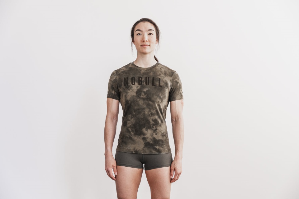 NOBULL Women's Tee (Tie-Dye) Army