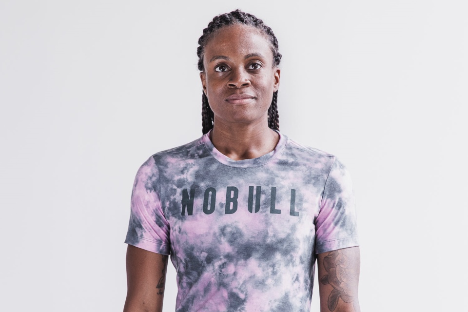 NOBULL Women's Tee (Tie-Dye) Pink