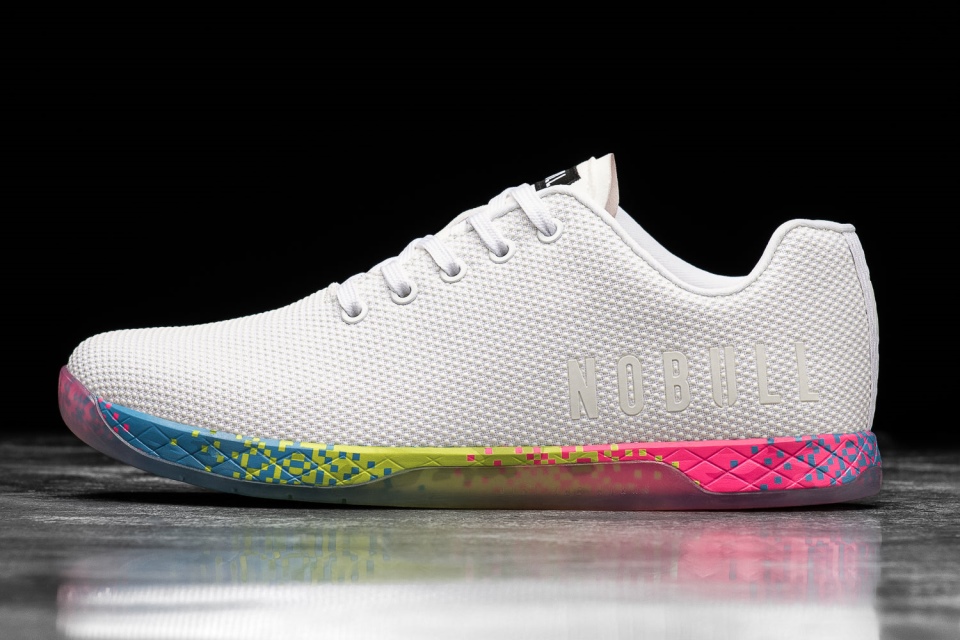 NOBULL Women's Trainer White Neon Glitch