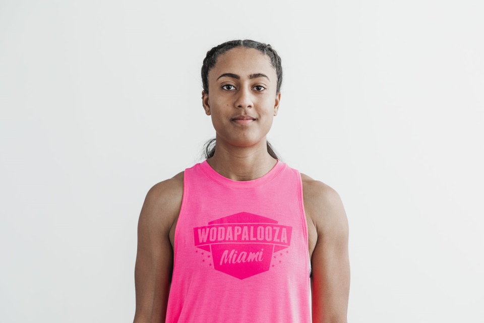 NOBULL Women's Wodapalooza High-Neck Tank Pink